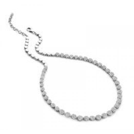 Silver Rose zilveren halsketting met zirconium - 39312