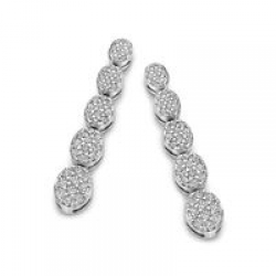 Silver Rose zilveren oorringen met zirconium - 39313