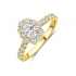 Facette - 14kt geelgouden ring met lab diamant 1.29ct - 39315
