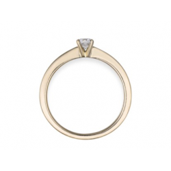 18kt geelgouden solitaire ring met briljant 0.42ct - 39349