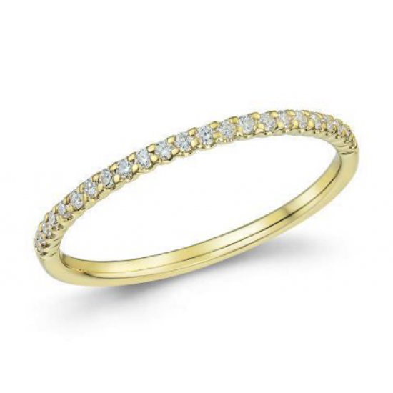 18kt geelgouden ring met briljant 0.15ct - 39350