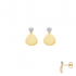 18kt bicolore gouden oorringen met diamant 0.06ct - 39354