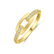 14kt geelgouden oorringen met diamant 0.04ct - 39419