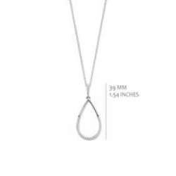 Silver Rose - zilveren halsketting met zirconium - 39428