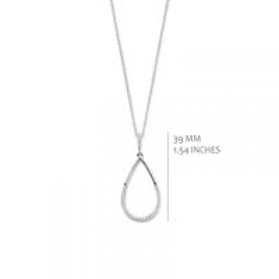 Silver Rose - zilveren halsketting met zirconium - 39428