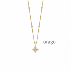 Orage - goudkleurige ketting met zirconium - 39429
