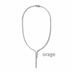 Orage - zilveren halsketting met zirconium - 39433