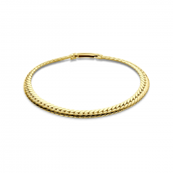 14kt geelgouden gourmette armband - 39465
