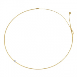 Ponte Vecchio - 18kt bicolore gouden halsketting met diamant 0.02ct - 39489