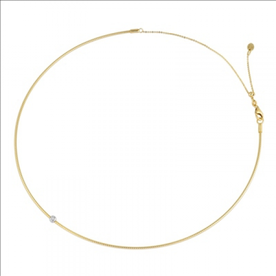 Ponte Vecchio - 18kt bicolore gouden halsketting met diamant 0.02ct - 39489