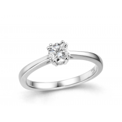 18kt witgouden solitaire ring met briljant 0.40ct - 39504