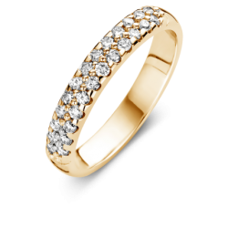 DUO - 18kt geelgouden trouwring met diamant 0.30ct - 39541