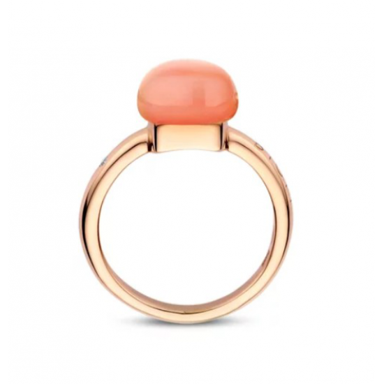 Bigli Mini Sweety - 18kt rose gouden ring met maansteen - 39556