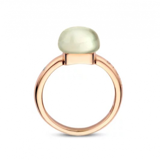Bigli Mini Sweety - 18kt rose gouden ring met groene amethist - 39558