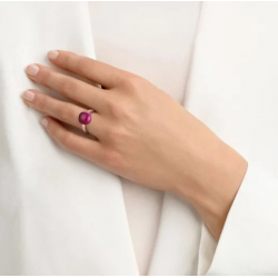 Bigli Mini Sweety - 18kt rose gouden ring met amethist & robijn - 39559