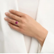 Bigli Mini Sweety - 18kt rose gouden ring met amethist & robijn - 39559