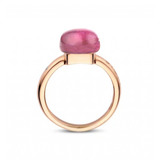 Bigli Mini Sweety - 18kt rose gouden ring met amethist & robijn - 39559