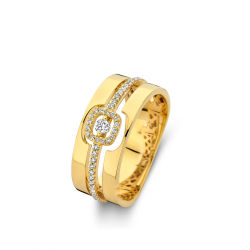 18kt geelgouden ring met diamant 0.20ct - 39567