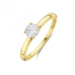 14kt geelgouden ring met lab grown diamant 0.50ct - 39609