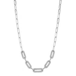 Silver Rose - zilveren halsketting met zirconium - 39640