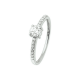 14kt witgouden ring met zirconium - 39648