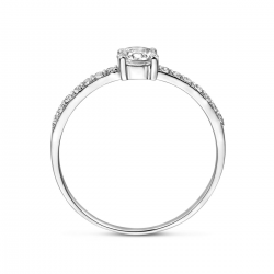 14kt witgouden ring met zirconium - 39648
