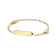 14kt geelgouden armband met graveerplaat - 39689
