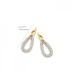 Silver Rose - zilveren oorringen met zirconium - 39709