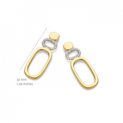 Silver Rose - zilveren oorringen met zirconium - 39710