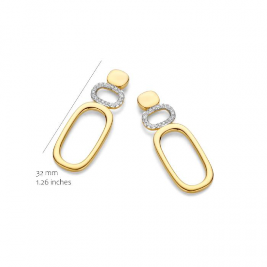 Silver Rose - zilveren oorringen met zirconium - 39710