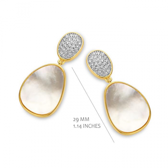 Silver Rose - zilveren oorringen met zirconium - 39711