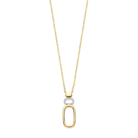 Silver Rose - zilveren halsketting met zirconium - 39714 Silver Rose - zilveren halsketting met zirconium - 39714