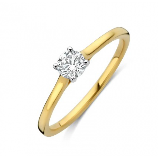Flawless - 18kt geelgouden ring met labo diamant 0.30ct - 39720