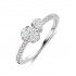 Flawless - 18kt witgouden ring met labo diamant 0.82ct - 39724