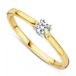 Dulci Nea - 18kt geelgouden ring met diamant 0.11ct - 39743