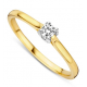 Dulci Nea - 18kt geelgouden ring met diamant 0.11ct - 39743