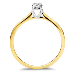 Dulci Nea - 18kt geelgouden ring met diamant 0.11ct - 39743