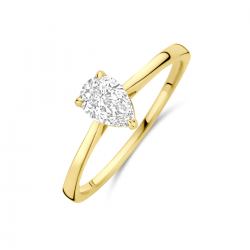 Facette - 14kt geelgouden ring met lab diamant 0.52ct - 39745