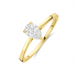 Facette - 14kt geelgouden ring met lab diamant 0.52ct - 39745