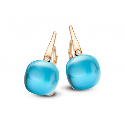 Bigli Mini Sweety - 18kt gouden oorringen met topaas - 39753