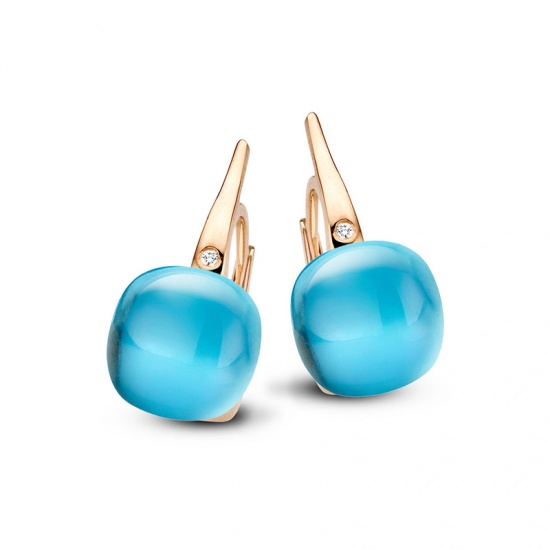 Bigli Mini Sweety - 18kt gouden oorringen met topaas - 39753