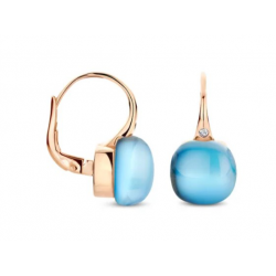 Bigli Mini Sweety - 18kt gouden oorringen met topaas - 39753