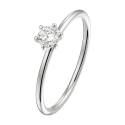 Palladium solitaire ring met lab grown diamond 0.25ct - 39769