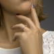 Palladium solitaire ring met lab grown diamond 0.25ct - 39769