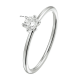 Palladium solitaire ring met lab grown diamond 0.25ct - 39769