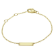 14kt geelgouden armband met graveerplaat - 39819 14kt geelgouden armband met graveerplaat - 39819
