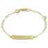 14kt geelgouden armband met graveerplaat - 39820
