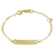 14kt geelgouden armband met graveerplaat - 39820 14kt geelgouden armband met graveerplaat - 39820
