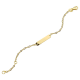 14kt geelgouden armband met graveerplaat - 39820 14kt geelgouden armband met graveerplaat - 39820