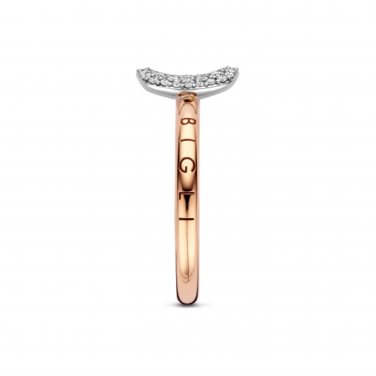 Bigli - 18kt bicolore gouden ring met diamant 0.41ct - 39822